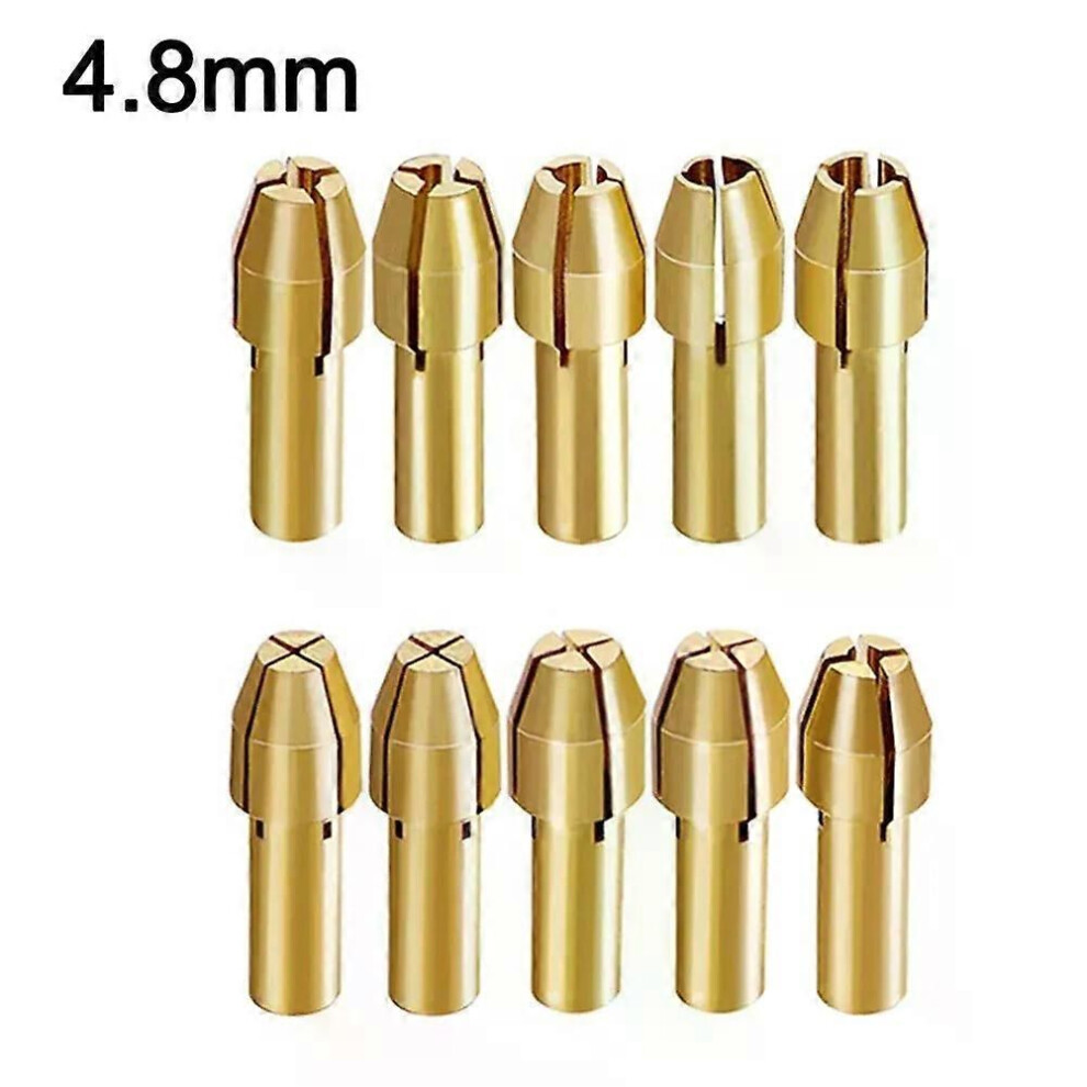 (4.8Mm) 10Pc Mini Drill Collet Chuck 42/48Mm Shank Brass Chucks 4 Claws Head Drill Chucks Bits Adapter For Rotary 9013291412279