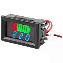 (12 60v blue) Car Battery Charge Level Indicator Battery Monitor 12V 24V 36V 48V 60V 72V Battery Voltage Meter Capacity
