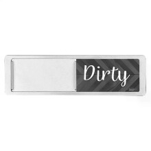 (Silver) Dishwasher Clean Dirty Sign Cleanliness Tips Portable Dishwasher Magnet Indicator for Kitchen Organization