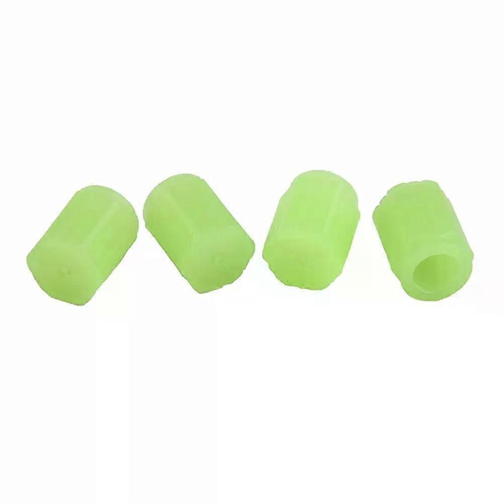 () 4Pcs Fluorescent Car Motorcycle Wheel Tyre Air Valve Stem Cover Luminous Tire Valve Cap Auto Styling Green/Pink 9013291432314