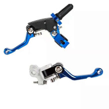(KL Blå 2-set) CNC Motorcykel Bromskopplingsspak 22mm Styre Universal För Kayo T4 T6 K6 K6R För