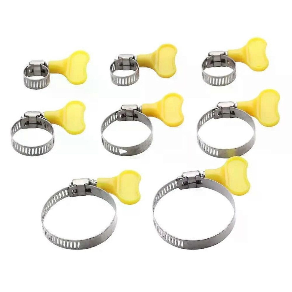 (32-44Mm-2) 5Pcs Stainless Steel Handle Hose Clamp Circular Air Water Pipe Fuel Hose Clips Of Water Pipe Fasteners 9013291427693