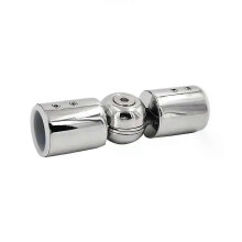 (silver) 304 Stainless Steel Shower Room Tube Connector Inner Dia 25mm Round Tube Bathroom Pull Rod Accessories
