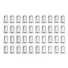 (40 kpl) Pyöränmutterin suojukset ABS-kromista, korroosionkestävät, ruosteenestoiset, 33 mm:n laipalliset