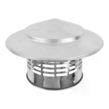 (110 mm) Tapa de chimenea de acero inoxidable de 110/160 mm para conducto de salida de aire exterior,
