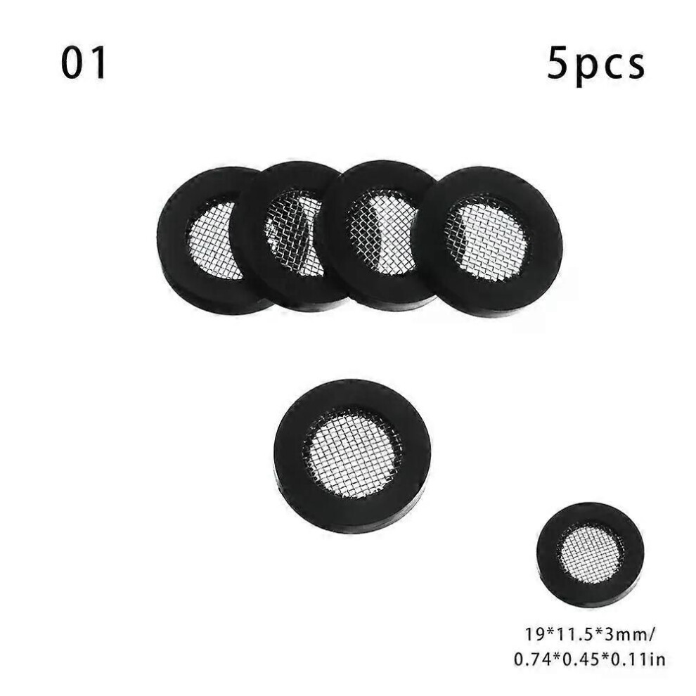 (1) 5Pcs/Lot Seal O-Ring Hose Gasket Flat Rubber Washer With Filter Net For Faucet Grommet 1/2 3/4 Rubber 9013291428423