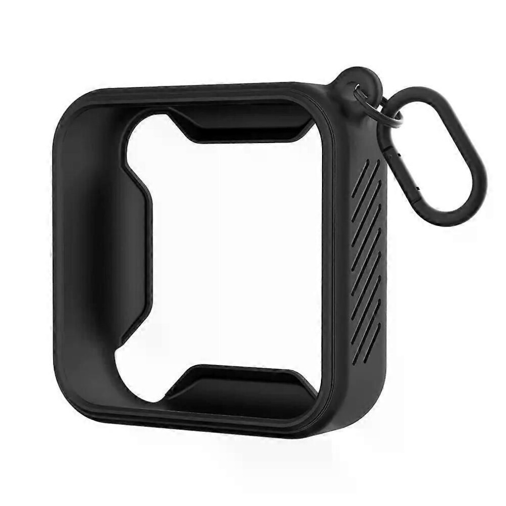 (Black) Anti-fall Carrying Storage Bag Portable Silicone Protective Bag Shockproof with Metal Hook for Marshall