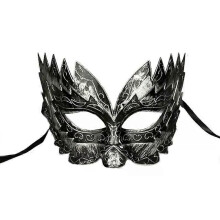 (Silver) Antika Mardi Gras-masker Karneval-maskeradmasktillbehör Maskdekor för kvinnor och män