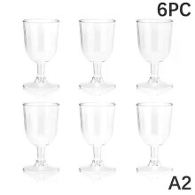 (6PCS) 1/6pcs Detachable Wine Glass Portable Detachable Plastic Wine Glasses Lightweight Fall Resistance Reusable