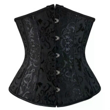 (XS) Corsé bajo el busto para mujer, estilo gótico floral, sexy, jacquard, moldeador de cintura.