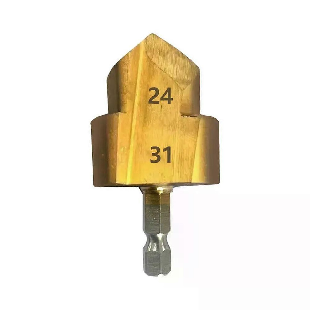 (1Pc 24-31Mm) New Hexagonal Handle Ppr Lifting Drill Bit Water Pipe Woodworking Reamer Chamferer Step Drill 20/25/32 9013291433700