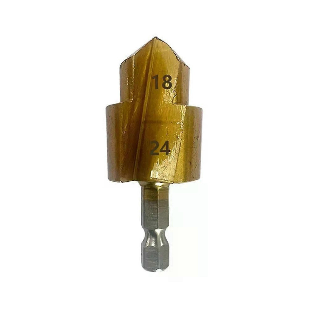 (1Pc 18-24Mm) New Hexagonal Handle Ppr Lifting Drill Bit Water Pipe Woodworking Reamer Chamferer Step Drill 20/25/32 9013291433694