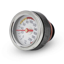 (Black) M20x15 Engine Oil Temperature Gauge 0 To 200 Easy Installation Durable Metal Motorbike Oil Temp Gauge