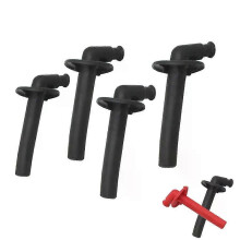 (Rojo) 4 Tapones de Bujía de Goma Rojo/Negro para Motocicleta, Accesorios de Reacondicionamiento para