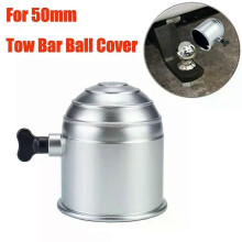 (Plateado) Tapa protectora de bola de remolque de 50 mm para coche, caravana o remolque (50 mm)