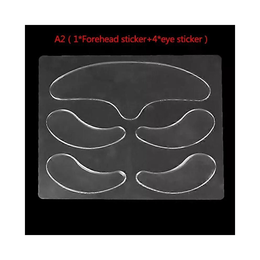 (A2) 5Pcs Face Forehead Neck Eye Anti Wrinkle Aging Care Sticker Pad Patch Reusable Anti Wrinkle Silicone