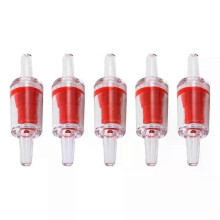 (red) 10pcs Plastic One Way Check Valve for Aquarium Air Pump Non-Return Home Fish Tank CO2 System