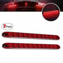(Yellow) 2Pcs 11 LED Trailer Light Bar High Mounted Brake Light Bar LED Brake Tail Light Brake Turn Signal For
