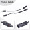 (4mm) 1Pair PV Solar Cable Feedthrough 35cm Cable Copper Flat Window Feedthroughs Solar Panel Wiring Coupler 4