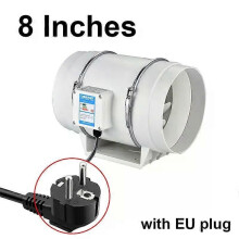 (HF-200 EU) 8 Inch 220V Exhaust Fans Home Inline Pipe Duct Fan Kitchen Toilet Extractor Ventilation Air Clean Ventilator