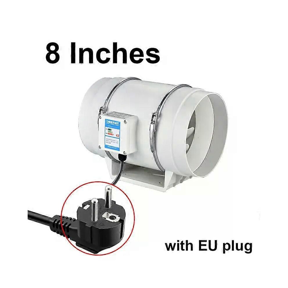 (HF-200 EU) 8 Inch 220V Exhaust Fans Home Inline Pipe Duct Fan Kitchen Toilet Extractor Ventilation Air Clean Ventilator
