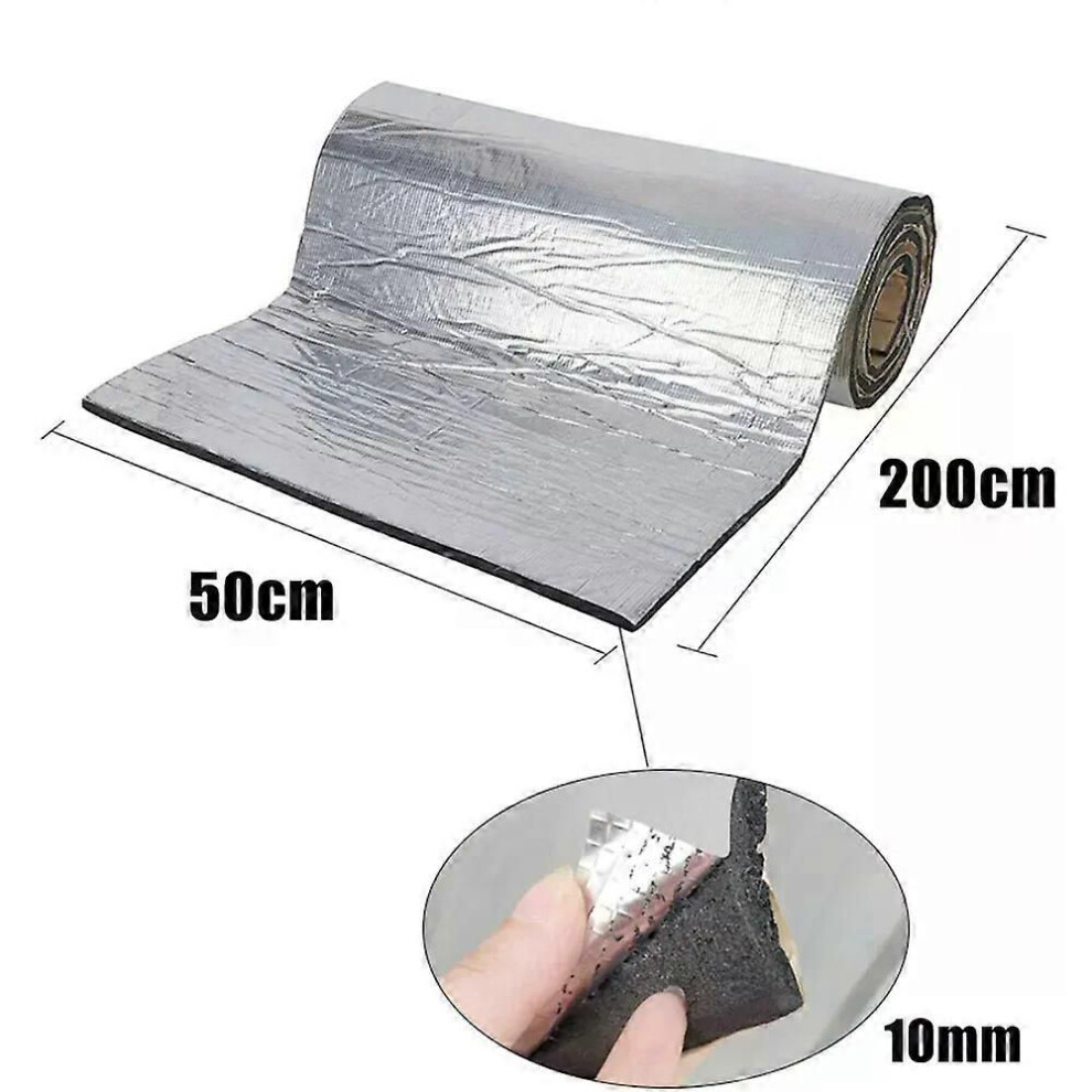 (200Cmx50cmx10mm) Fireproof Heat And Sound Insulation Mat 200X50cm Acoustic Thermal Mat Soundproof Wall Panels Noise Insulation 9013291436886