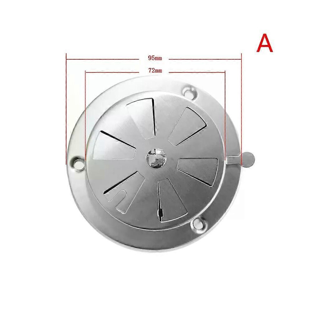 (95Mm) 95/125Mm Adjustable Air Vent Grille Round Ducting Ventilation Grilles Cover Bbq Grill Smoker Exhaust 9013291430778