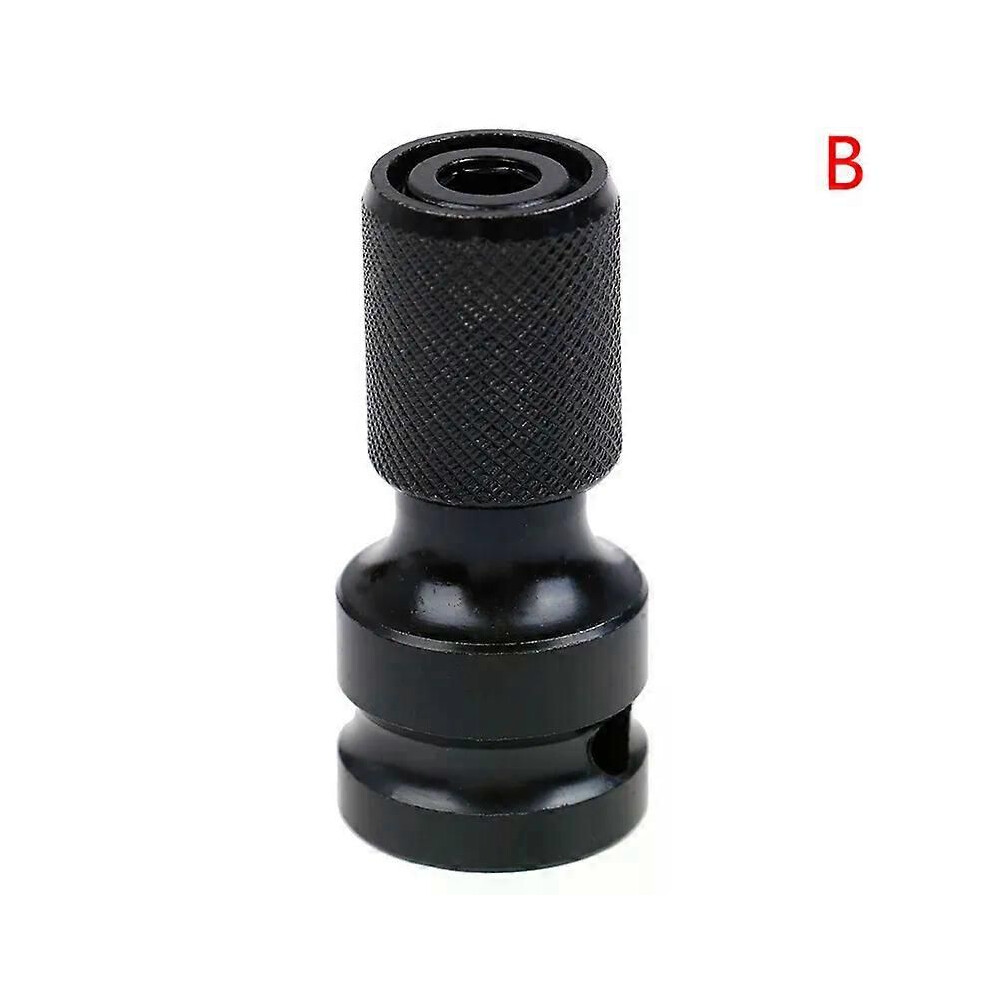 (B) 1/2 Inch Square To 1/4 Inch Hex Ratchet Socket Wrench Socket Adapter Spanner Set Drive Converter Impact 9013291438477