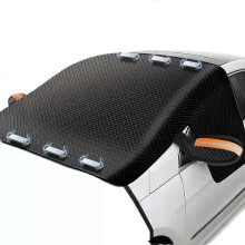 (Orange) Magnetic Car Front Windshield Snow Cover Snow Shield Winter Car Snow Cover Magnet Thickened Oxford Cloth