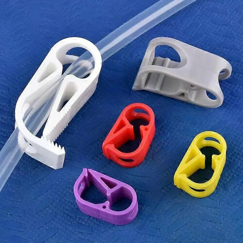 (White-M) Adjustable Water Stop Clamp Plastic Hose Flow Regulator Robert Clamp Switch Damper Fish Tank Hose Flow 1