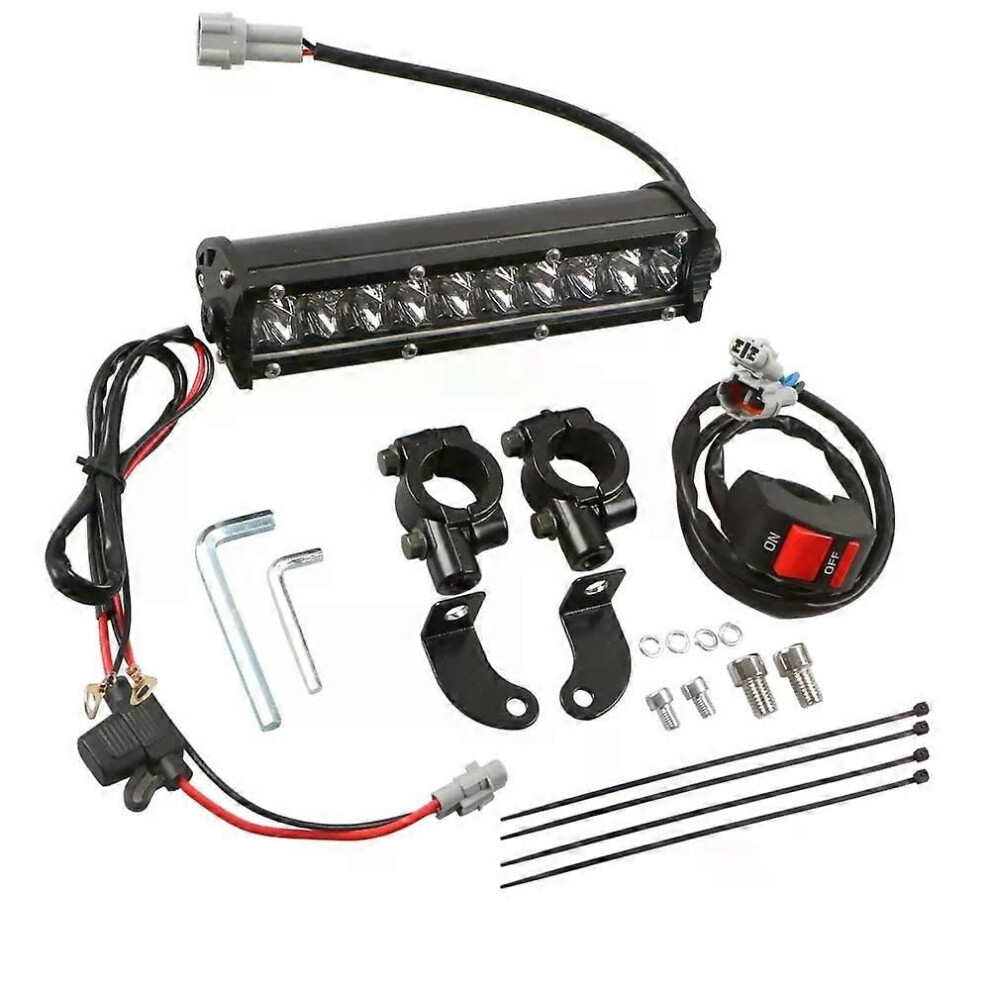 (Universal Switch) 60W Motocross Led Bar Kit With Mounting Bracket Switch Wiring For Crf250f Crf110 Ttr110 Yzf250 Light 9013291440111