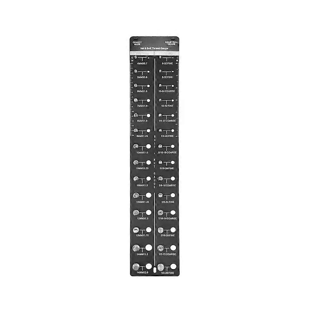 (Black) 28 Size Nut And Bolt Thread Checker Bolt Size And Thread Gauge Bolt And Nut Identifier Gauge Bolt 9013291440326
