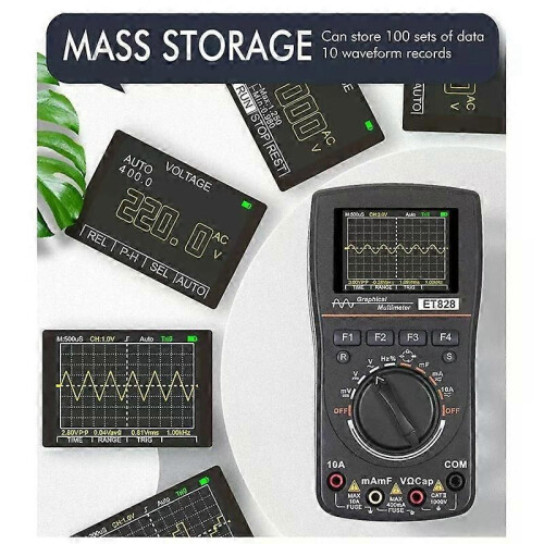 (Basic) Oscilloscope Graphical Multimeter Digital 2-in-1 HD Intelligent 24 Inches Color Screen Multimeters 1MHz 2
