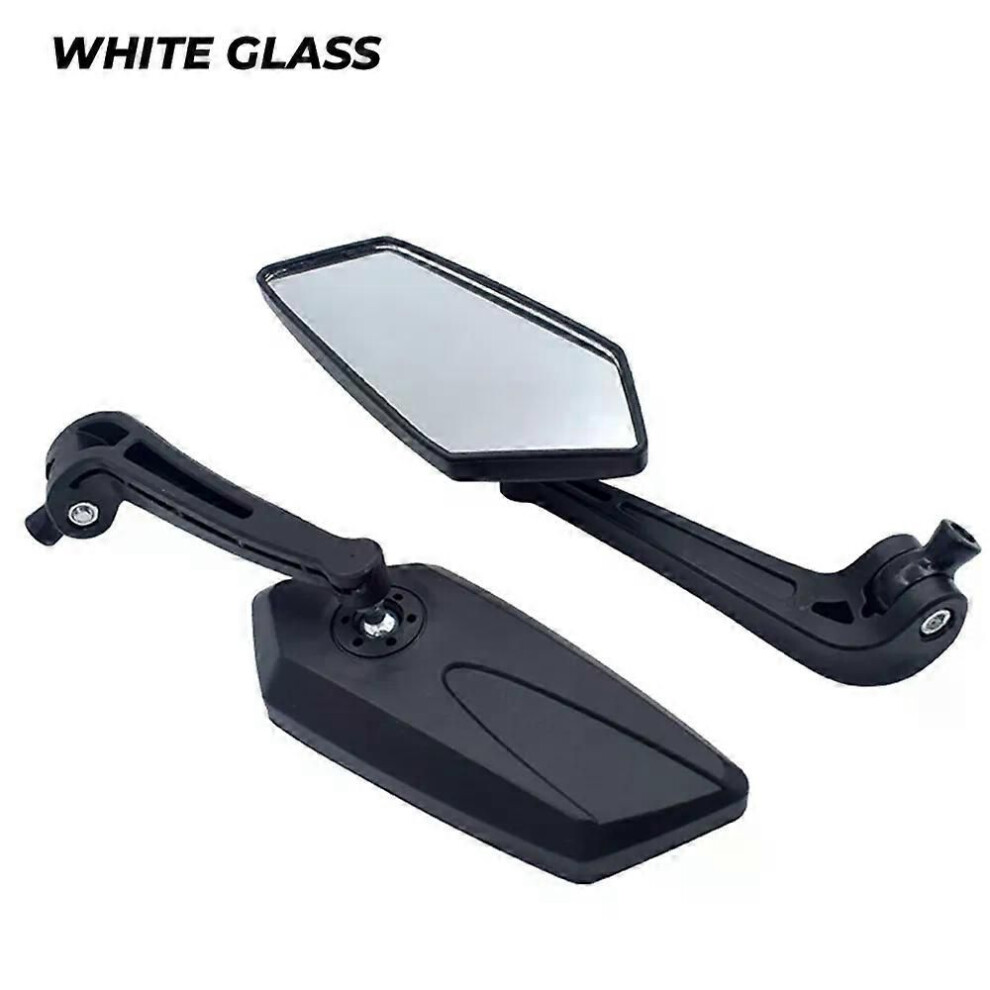 (White) Motorcycle Rear View Mirror Universal Handlebar Grip Adjustable Mirror Motorbike Accessories Back Side White 9013291443501