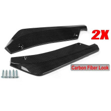 (Carbon Fiber Blac) 2Pcs For BMW X5 X7 E46 E91 E90 E93 E81 E82 E87 E60 E65 Rear Bumper Lip Wrap Angle Diffuser Splitter