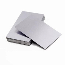 Pack Of 100 Silver Metal Business Cards, Aluminum 0.01 In, Blank CNC Engraver Cards For Laser Engraving DIY