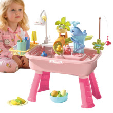 Kid Water Table 4-In-1 With Electric Faucet, Educational Pretend Play Set, For Boys And Girls, Outdoor Indoor Toy
