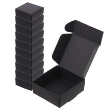 Pack Of 25 Black Packaging Boxes For Shipping And Removals, Corrugated Cardboard Moving Boxes, Bulk Pack