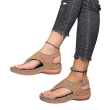 (35-Bruin) Comfortabele orthopedische sandalen voor dames, orthopedische sandalen, plat