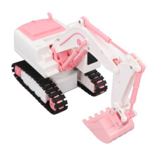 Pink 6 Channel Remote Control Excavator Toy with Sound & Light Effects, 24cm