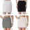 (Grigio) Sottogonna elastica in pizzo da donna, resistente, a mezza vita, bianca 3