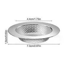 (7,3 cm) Keukengootsteenfilter RVS gaas gootsteenzeeffilter Rioolgaaszeven Badkamergootsteen