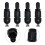 (Silver) 4 st TPMS däcktryckssensor ventilskaft reparationssats för BMW 5-serie svart däcktryckssensor 3