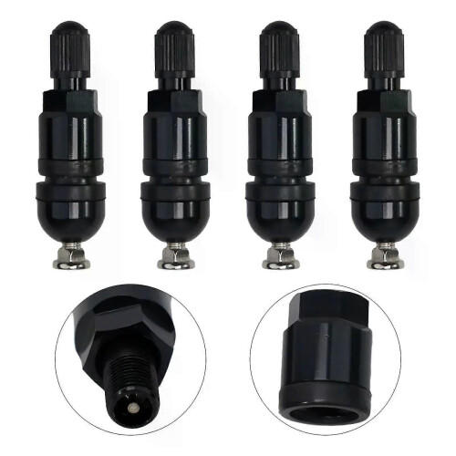 (Silver) 4 st TPMS däcktryckssensor ventilskaft reparationssats för BMW 5-serie svart däcktryckssensor 2