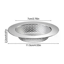 (11,5 cm) Keukengootsteenfilter RVS gaas gootsteenzeeffilter Rioolgaaszeven Badkamer