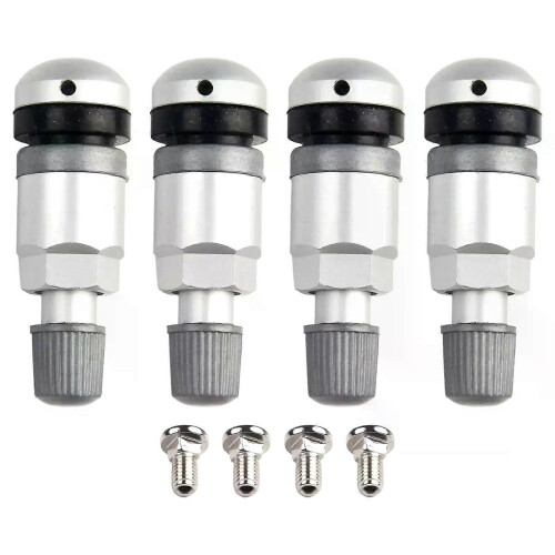 (Silver) 4 st TPMS däcktryckssensor ventilskaft reparationssats för BMW 5-serie svart däcktryckssensor