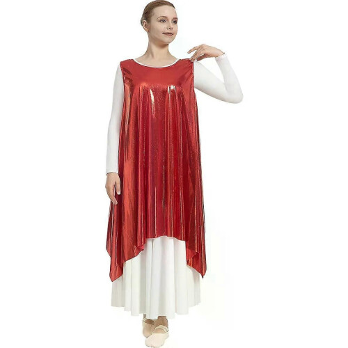 (2XL-3XL) Chaleco de alabanza y danza para mujer, estilo pullover (solo chaleco) 1