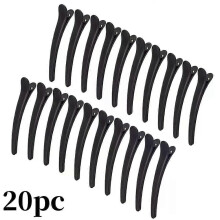 (zwart 20st) 10/20 stuks professionele haarclips plastic salon kapper haarspelden kreukvrij duurzaam