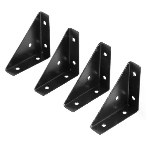 (Blanc) 4 équerres de protection d'angle en fer robuste pour meubles et assemblage de bois 1