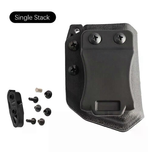 (Single Stack)Universal Tactical IWB OWB 9mm/40 Gürtelclip Single Double Stack Magazintasche Holster